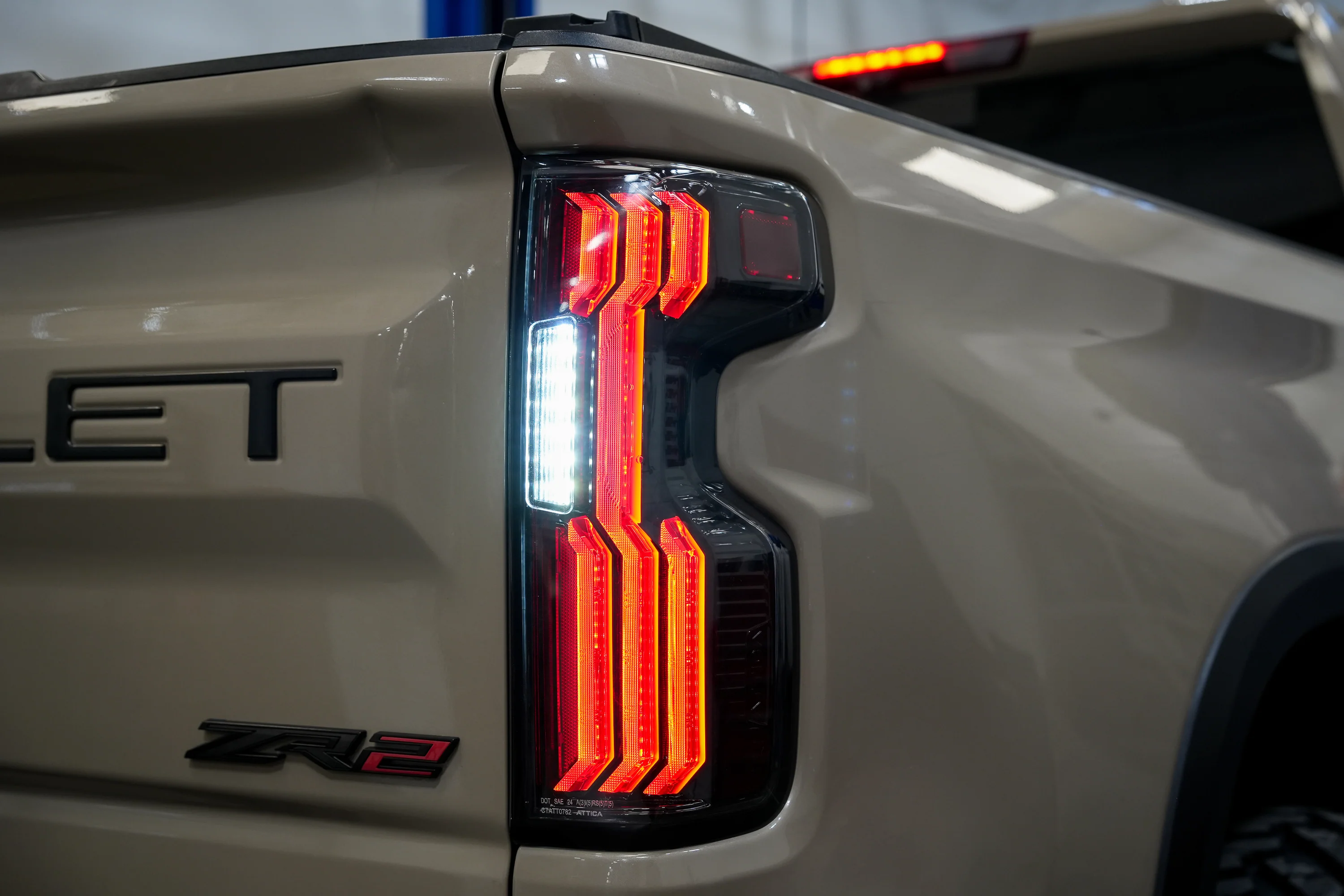 Attica 4x4 LED Tail Lights for Chevy Silverado 1500 (19-26) 2500/3500 (20-26) Gloss Black with Smoked Bars & Sequential Turn Signals (Preorder) - Image 18