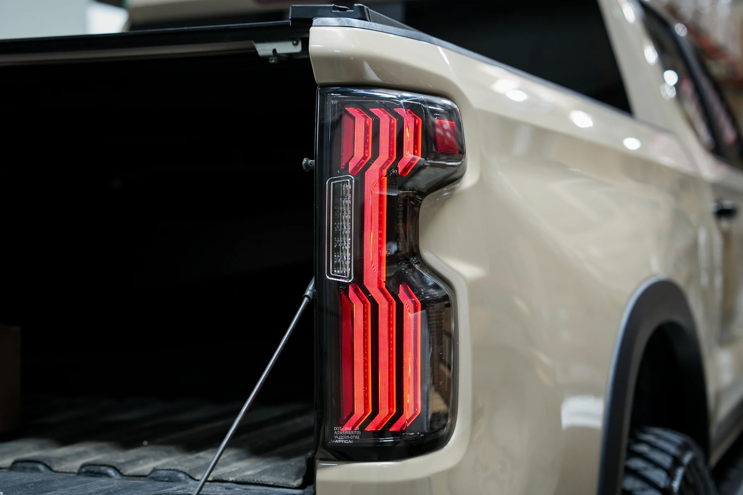 Attica 4x4 LED Tail Lights for Chevy Silverado 1500 (19-26) 2500/3500 (20-26) Gloss Black with Smoked Bars & Sequential Turn Signals (Preorder) - Image 20