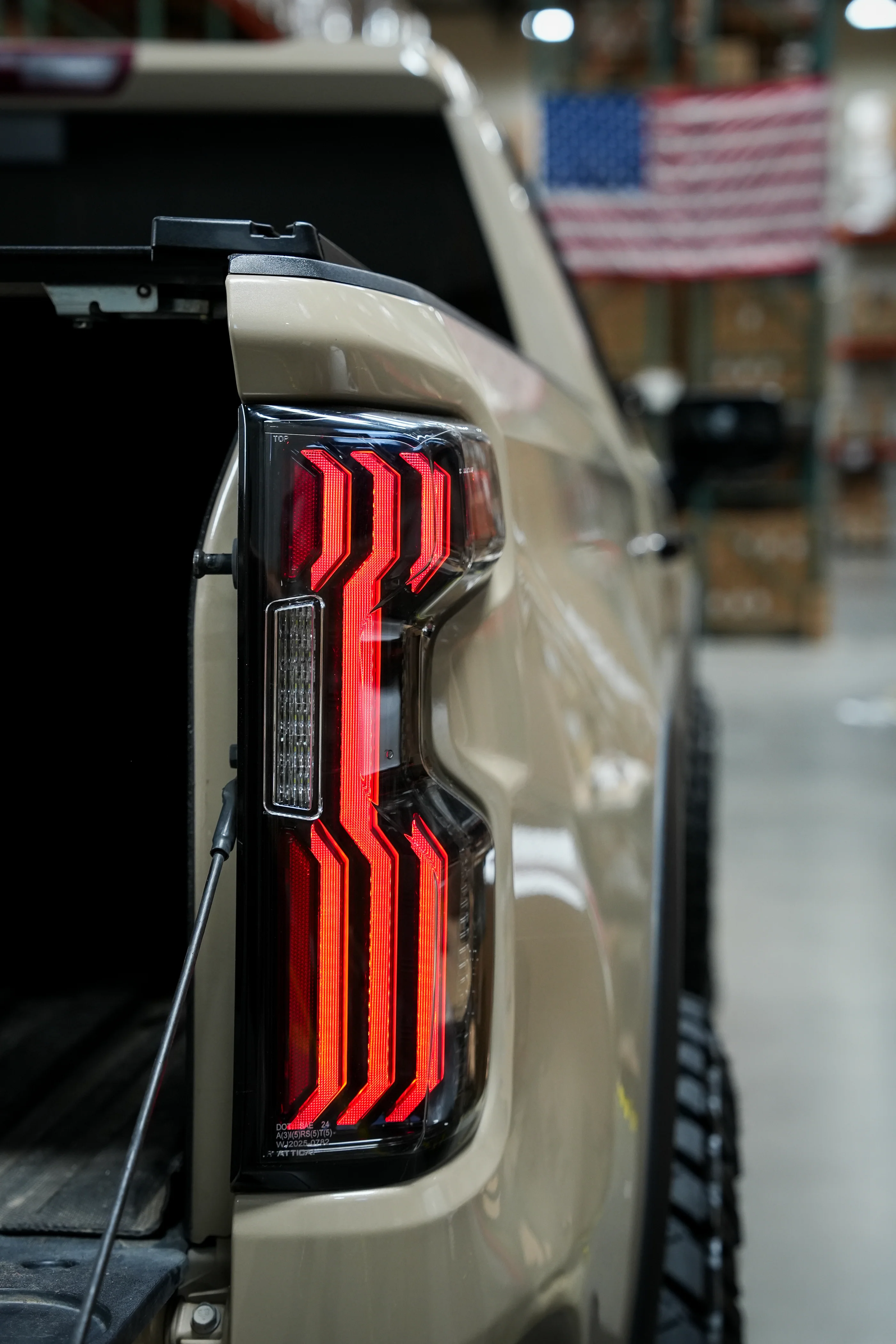 Attica 4x4 LED Tail Lights for Chevy Silverado 1500 (19-26) 2500/3500 (20-26) Gloss Black with Smoked Bars & Sequential Turn Signals (Preorder) - Image 3