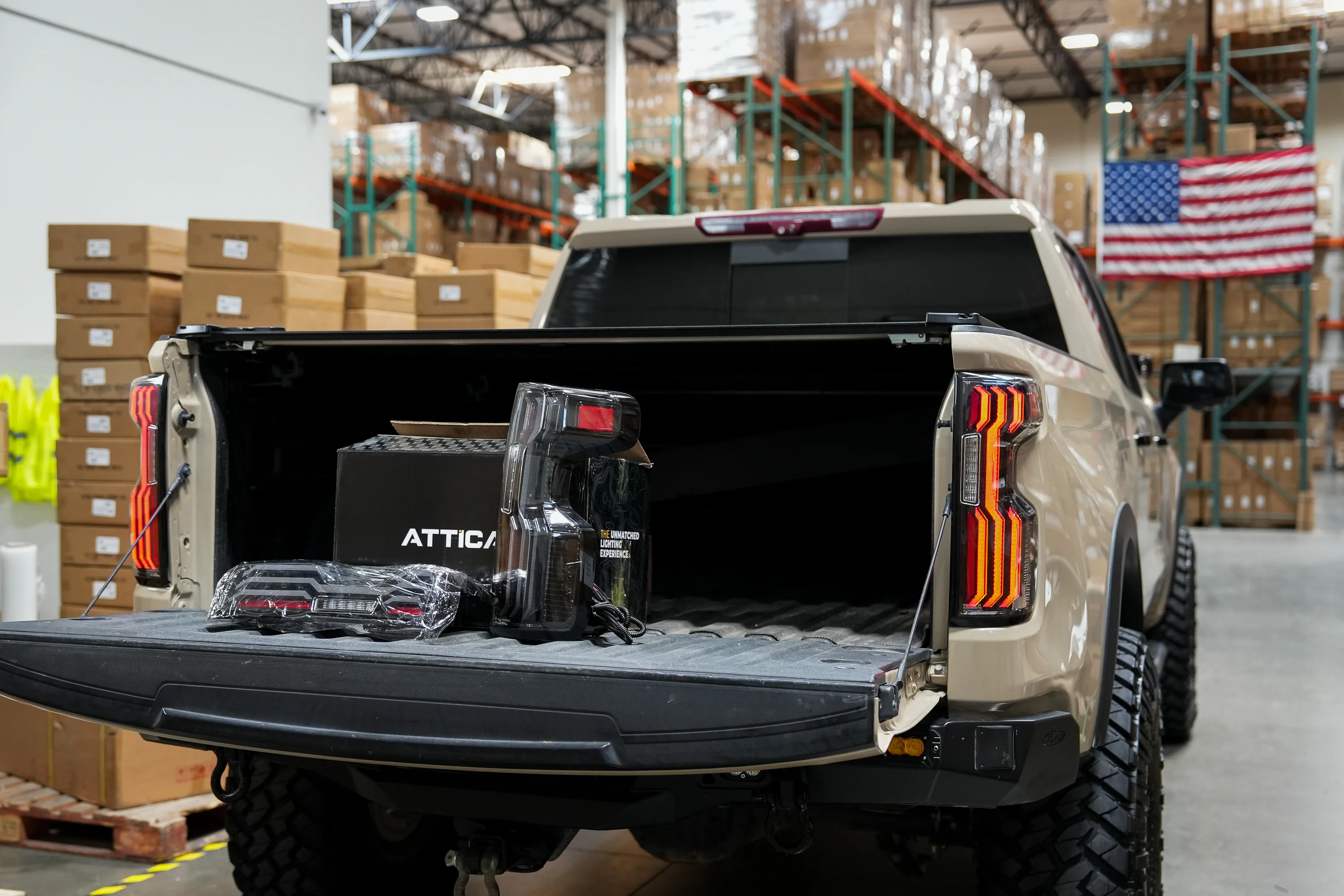 Attica 4x4 LED Tail Lights for Chevy Silverado 1500 (19-26) 2500/3500 (20-26) Gloss Black with Smoked Bars & Sequential Turn Signals (Preorder) - Image 4