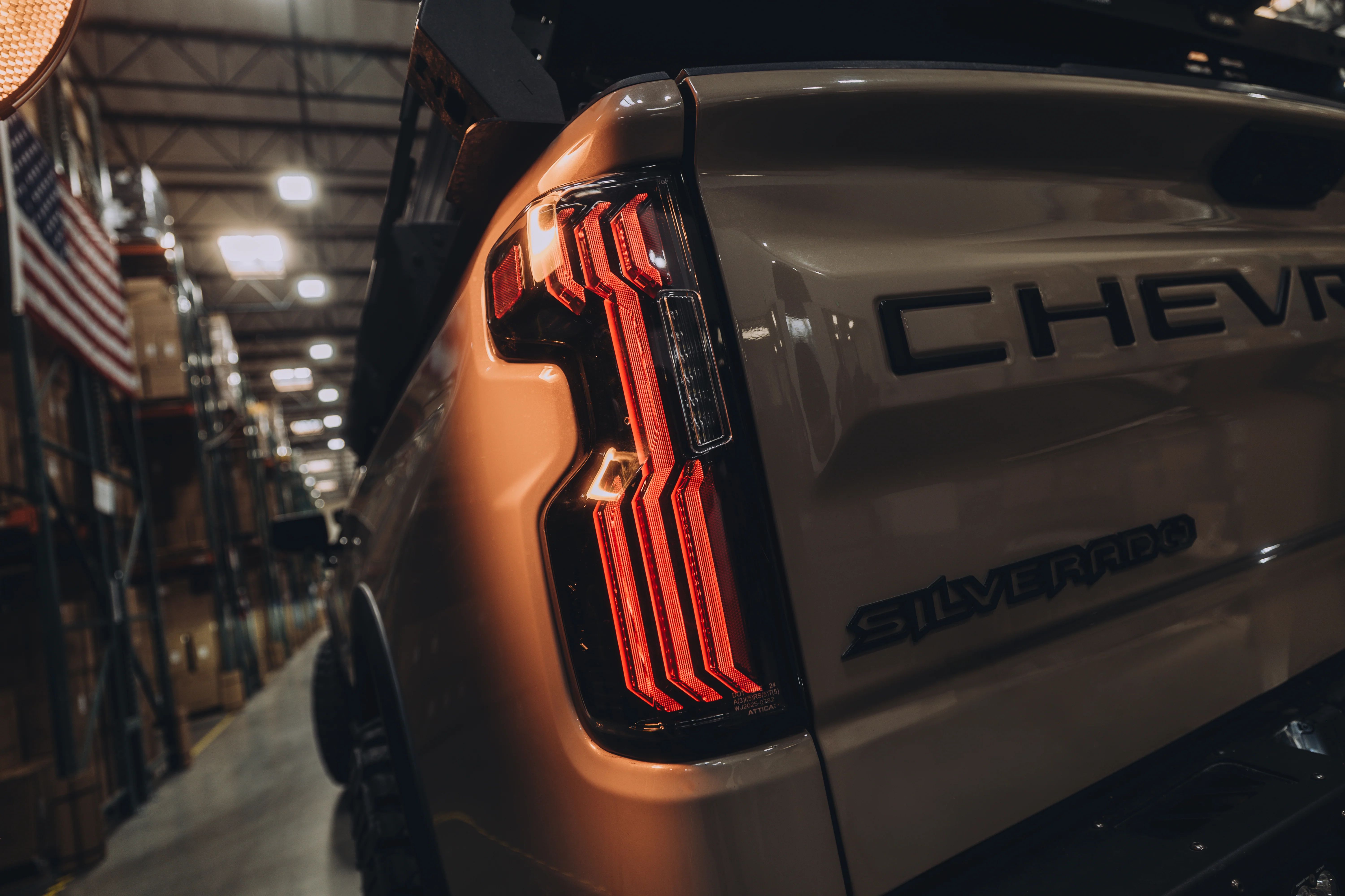 Attica 4x4 LED Tail Lights for Chevy Silverado 1500 (19-26) 2500/3500 (20-26) Gloss Black with Smoked Bars & Sequential Turn Signals (Preorder) - Image 6