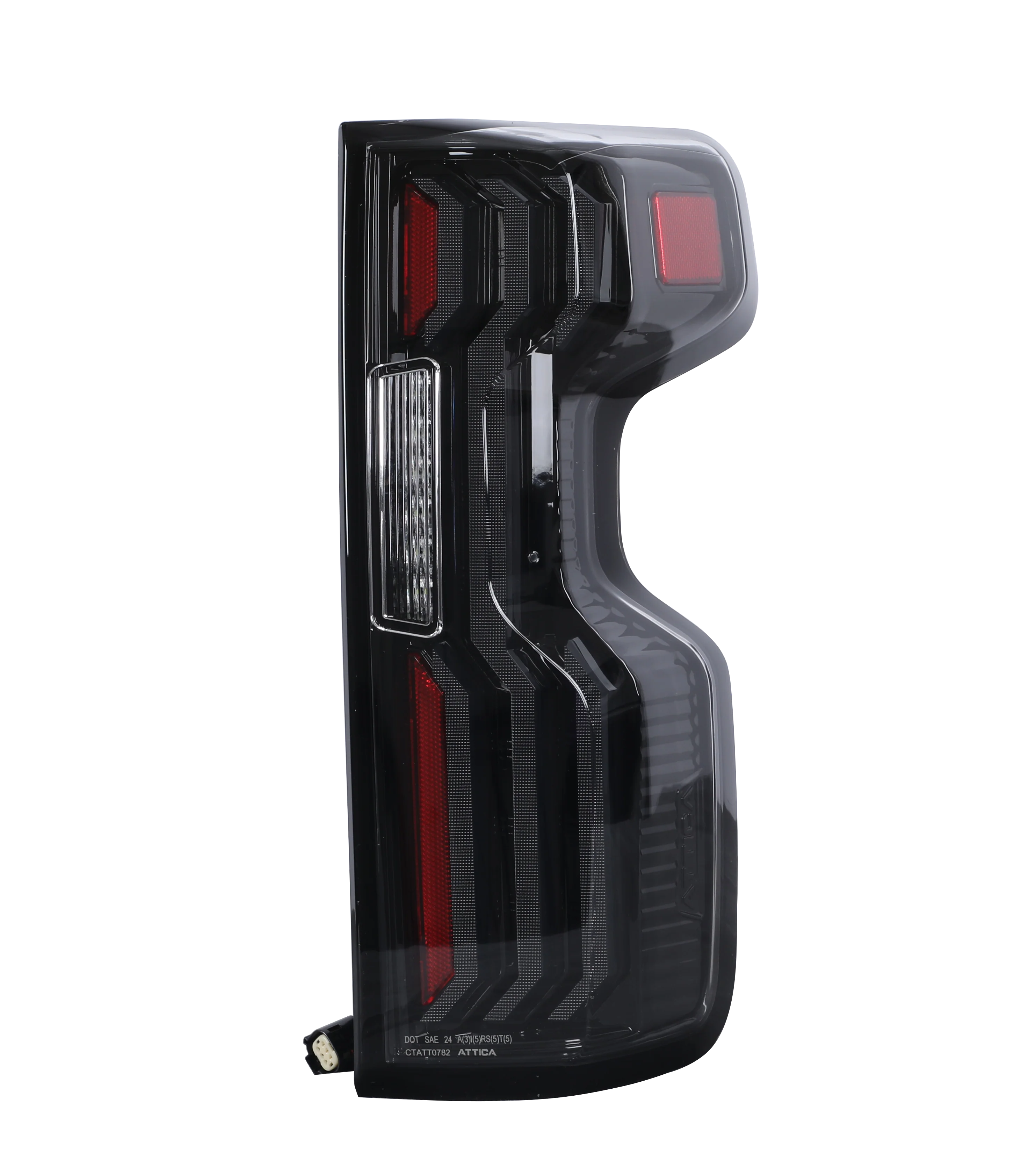 Attica 4x4 LED Tail Lights for Chevy Silverado 1500 (19-26) 2500/3500 (20-26) Gloss Black with Smoked Bars & Sequential Turn Signals (Preorder) - Image 9
