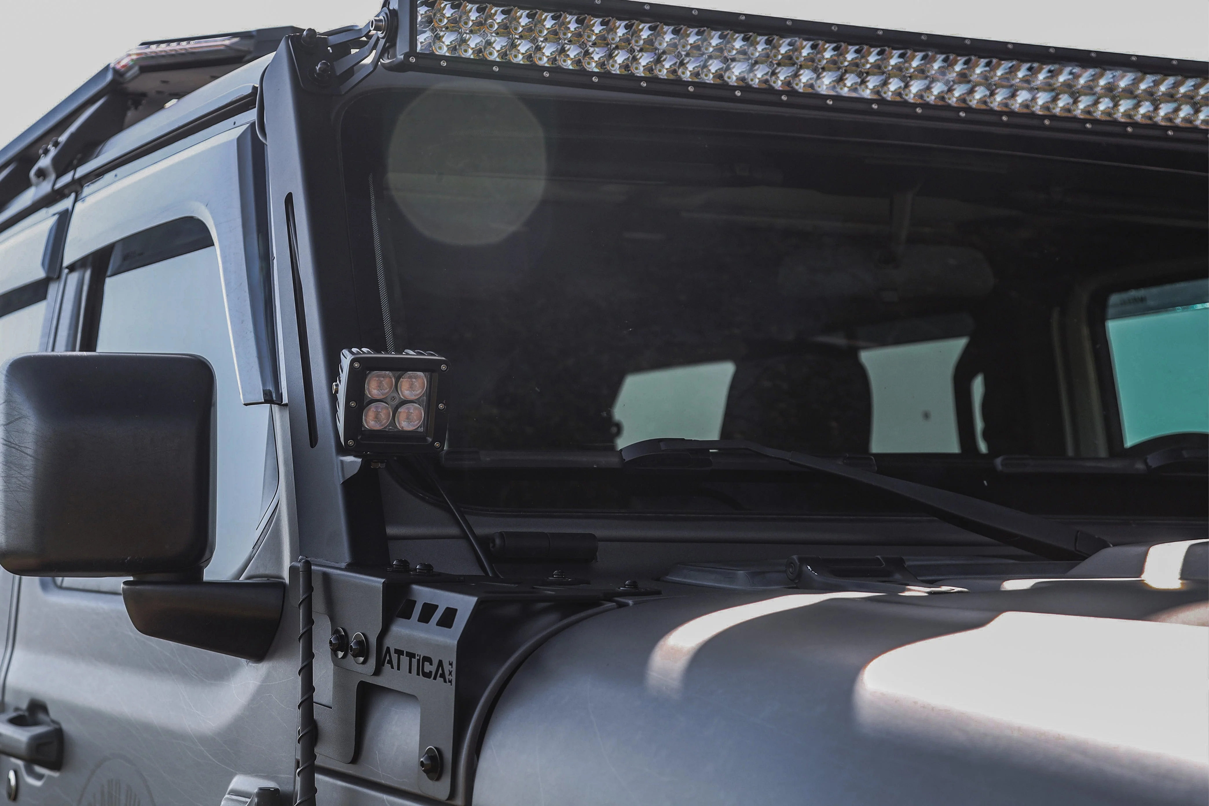 Attica 4x4 Light Mount Bracket Jeep Wrangler JL (2018-2023) Frontier Series - Image 3