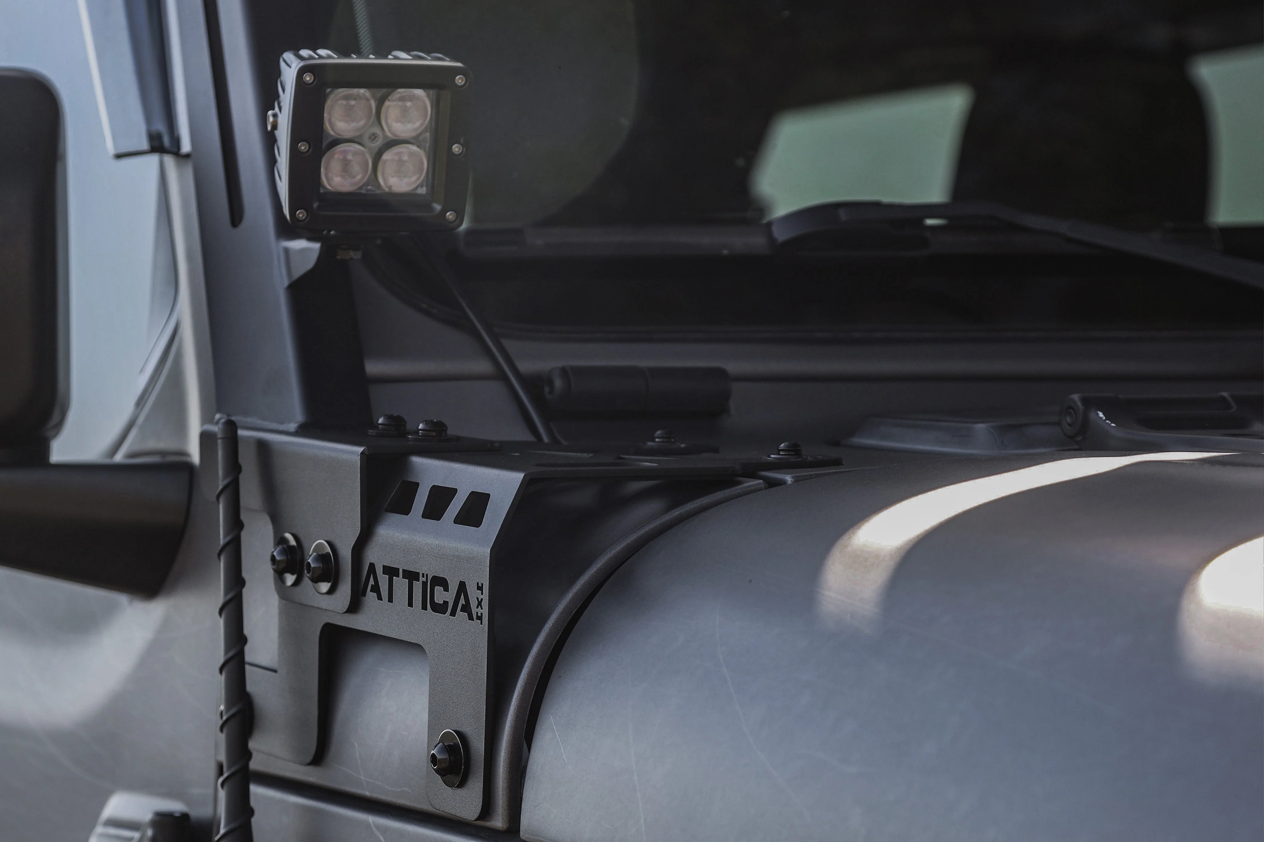 Attica 4x4 Light Mount Bracket Jeep Wrangler JL (2018-2023) Frontier Series - Image 4