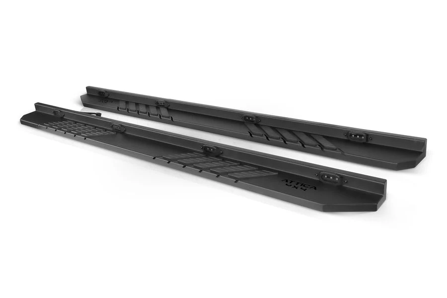 Attica 4x4 Running Boards for Chevy Silverado 1500 (07-18) 2500/3500 Crew Cab (07-19) Frontier Series - Textured Black ATTSL04C101-BX - Image 2