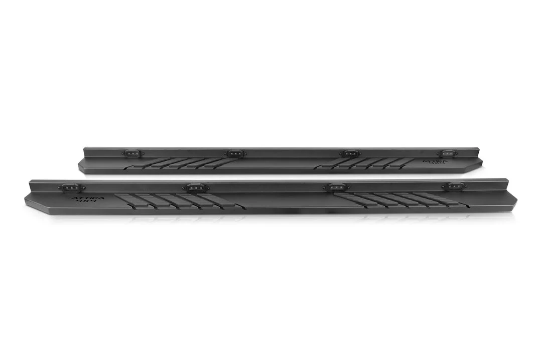Attica 4x4 Running Boards for Ford Ranger SuperCrew (2019-2024) Frontier Series with Step Lights ATTRG01C101-BX