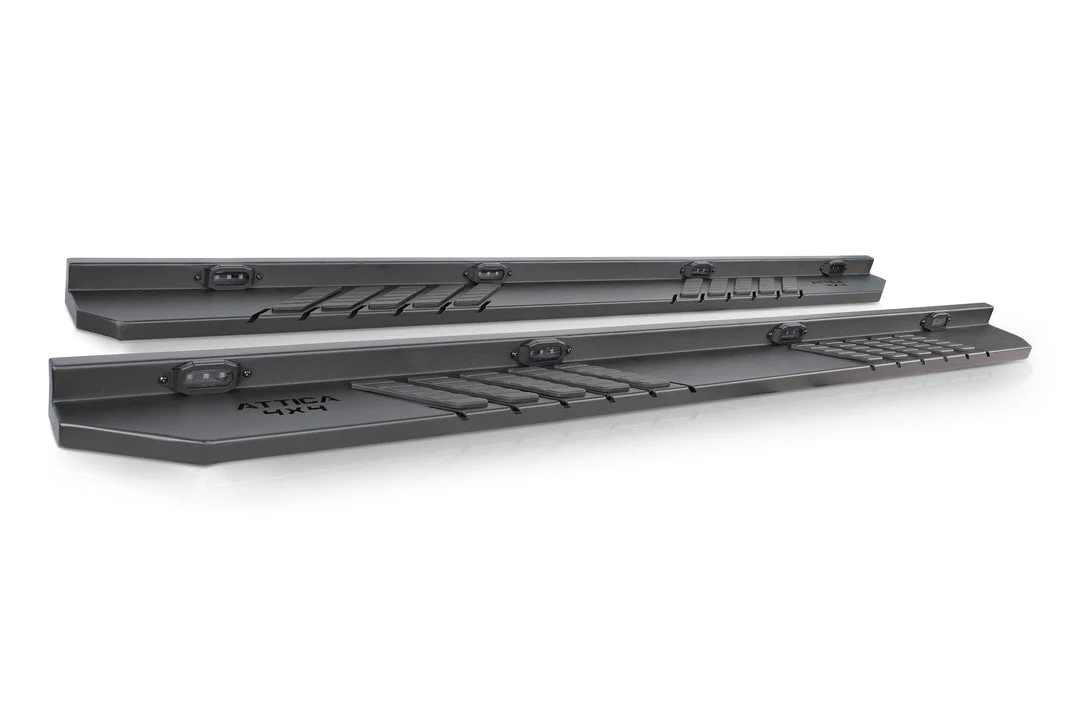 Attica 4x4 Running Boards for Ford Ranger SuperCrew (2019-2024) Frontier Series with Step Lights ATTRG01C101-BX - Image 2