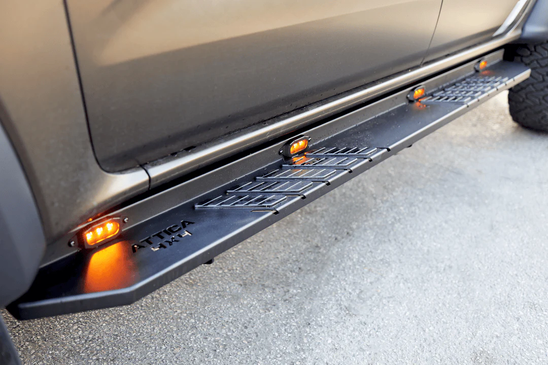 Attica 4x4 Running Boards for Ford Ranger SuperCrew (2019-2024) Frontier Series with Step Lights ATTRG01C101-BX - Image 9