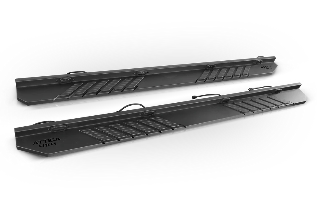 Attica 4x4 Running Boards for Ram 1500 (09-18) 2500/3500 (10-24) Frontier Series with Step Lights ATTRM02C104-BX - Image 3