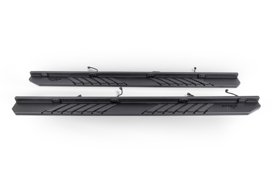 Attica 4x4 Running Boards for Ram 1500 (2019-2025) Frontier Series with Step Lights ATTRM04C102-BX