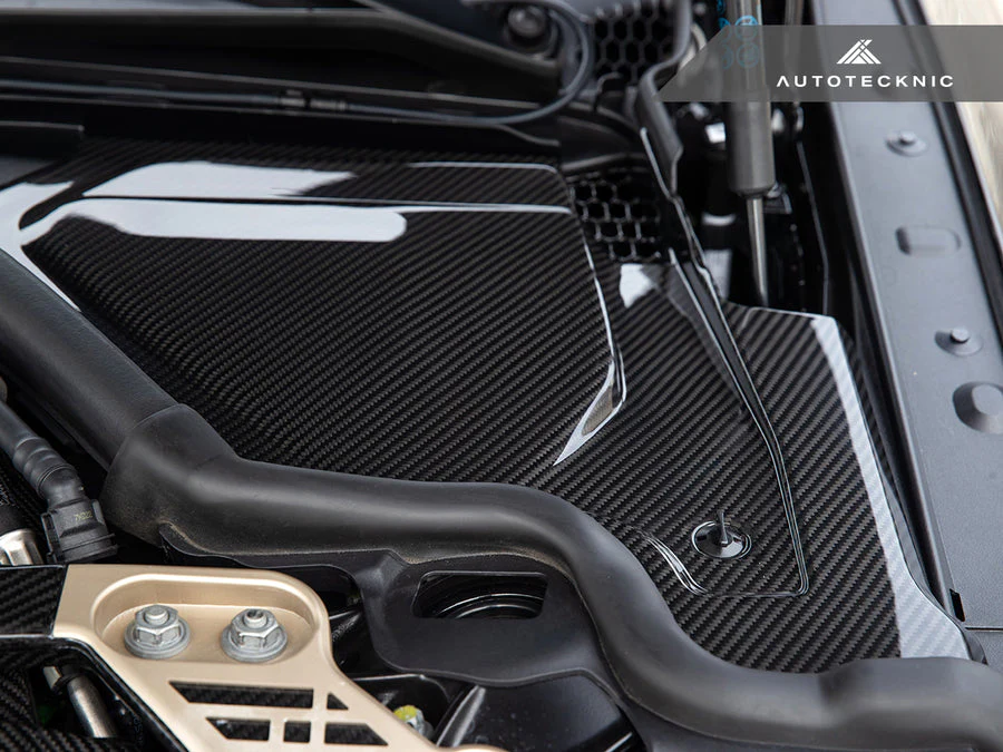 AutoTecknic Engine Cowl Panel Trim Set BMW M2 G87 / M2 & M3 G80 / M4 G82 G83 (20-25) Carbon Fiber - Image 8