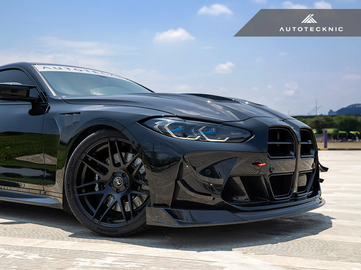 AutoTecknic Front Aero Lip BMW G80 M3 G82 G83 M4 (2021-2026) Motorsports - Dry Carbon Fiber - Image 4