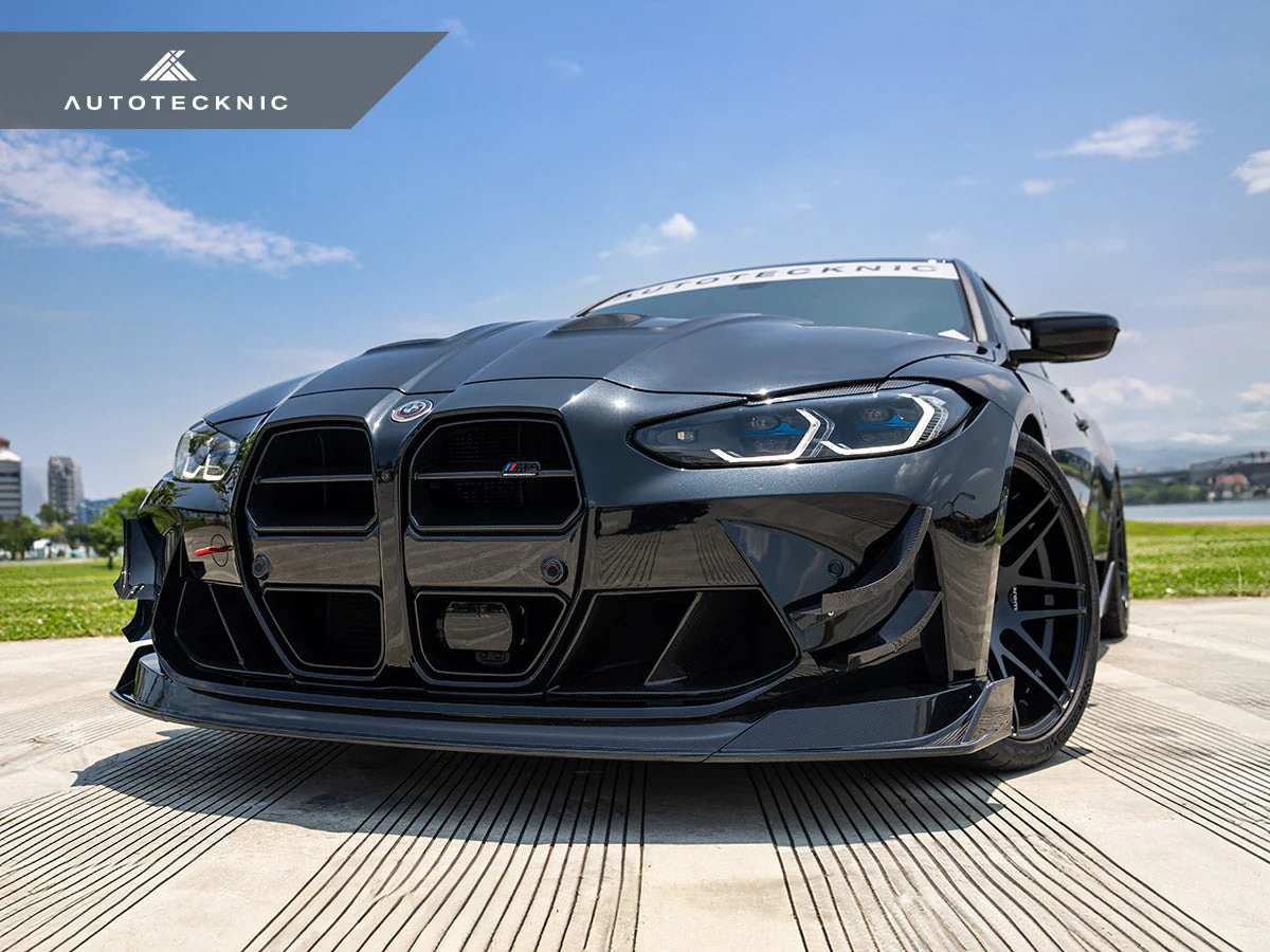 AutoTecknic Front Aero Lip BMW G80 M3 G82 G83 M4 (2021-2026) Motorsports - Dry Carbon Fiber - Image 9