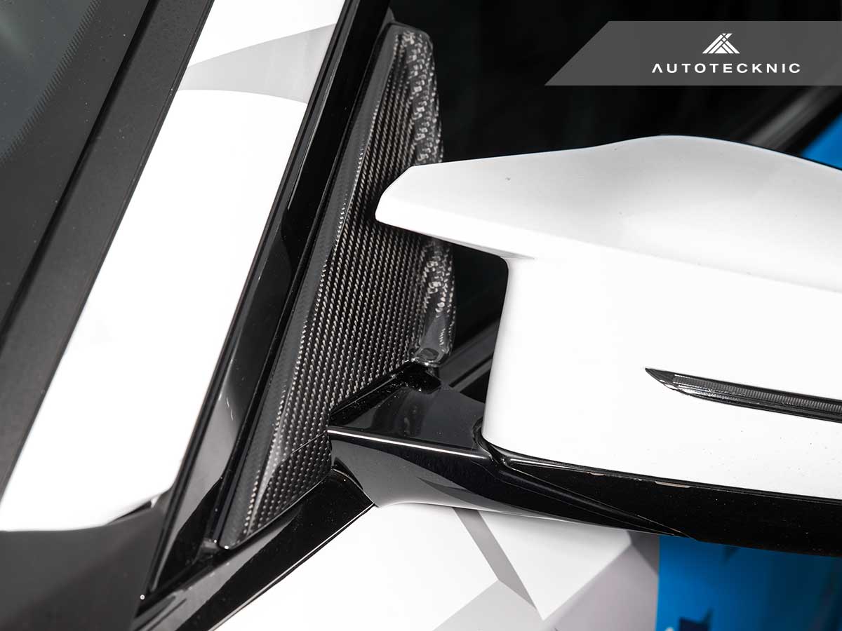 AutoTecknic Side Mirror Wind Deflector Set for BMW G87 M2 (2023-2026) Dry Carbon Fiber - Image 2