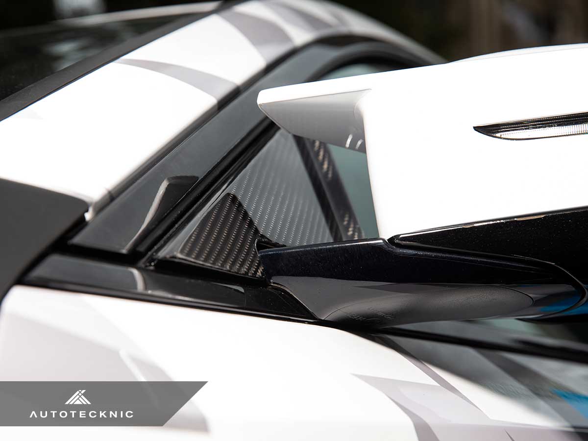 AutoTecknic Side Mirror Wind Deflector Set for BMW G87 M2 (2023-2026) Dry Carbon Fiber - Image 5