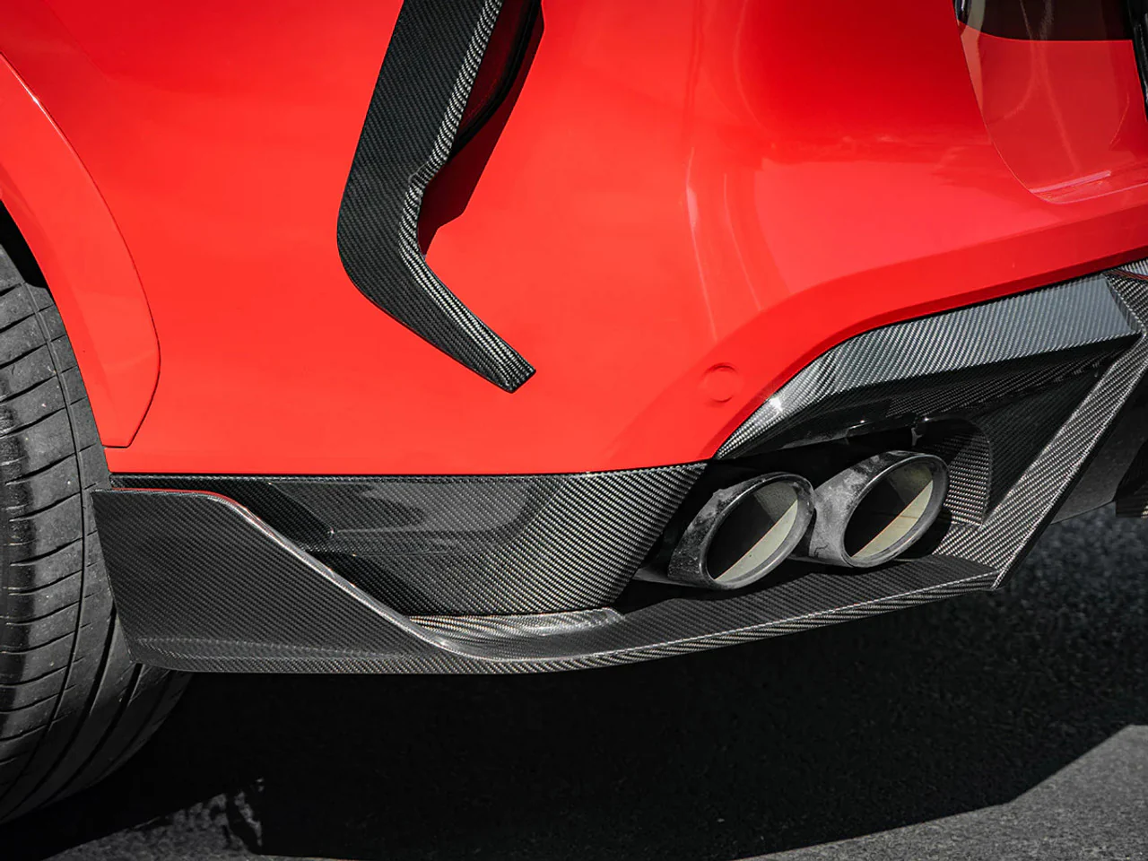 Autotecknic Rear Splitter Set BMW F96 X6M / X6M LCI (20-25) Dry Carbon Fiber - Image 2