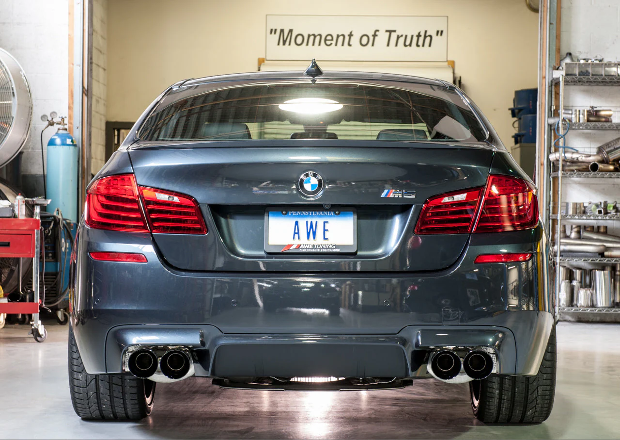 AWE Exhaust BMW M5 F10 (13-16) Touring Axleback w/ 4” Tips - Silver or Black Tips - Image 3