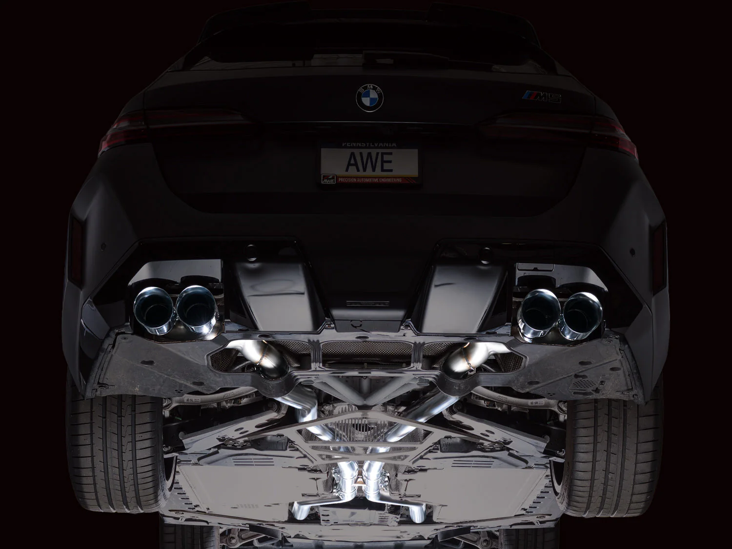 AWE Exhaust BMW M5 G90 G99 (2025-2026) Track or Touring Catback with 4.5" Tips - Image 12