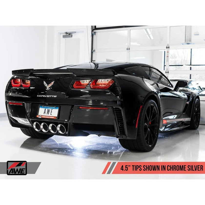 AWE Exhaust Corvette C7 (2015-2019) Axleback w/ 4.5” Quad Tips Track or Touring - Image 5
