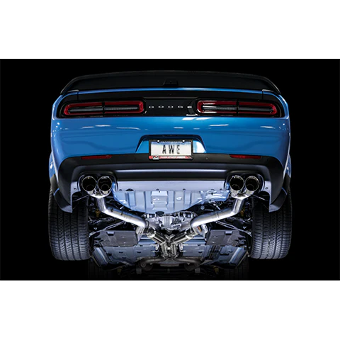 AWE Exhaust Dodge Challenger 392 / Hellcat / Demon 6.2L 6.4L (15-22) Track or Touring Catback w/ 4" Tips - Image 8