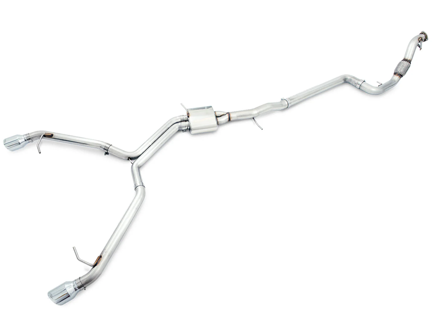 AWE Exhaust for Audi A5 Quattro 2.0 Coupe (2018-2019) Track or Touring 3” Dual Outlet Catback with Downpipe - Silver or Black Tips