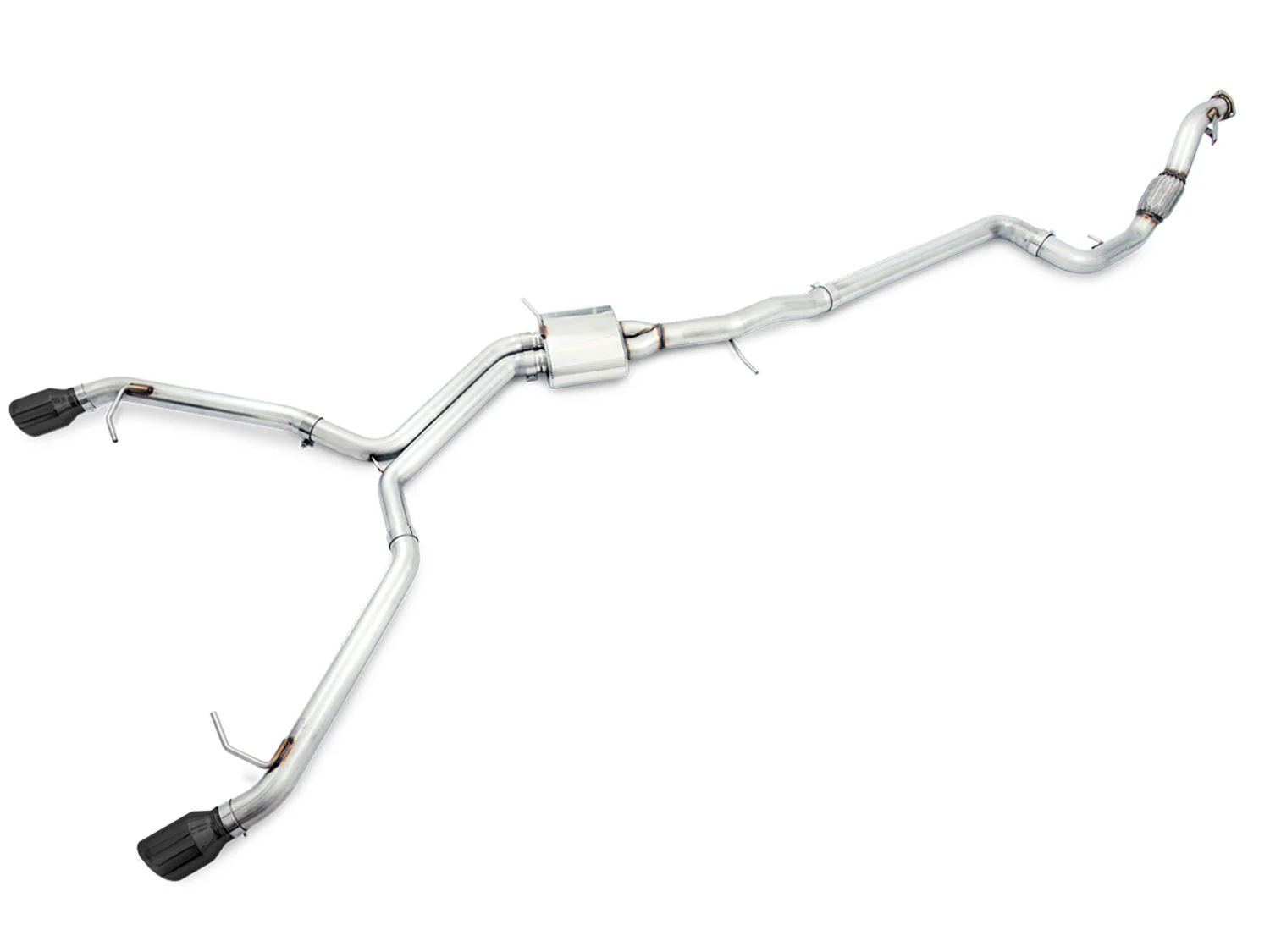 AWE Exhaust for Audi A5 Quattro 2.0 Coupe (2018-2019) Track or Touring 3” Dual Outlet Catback with Downpipe - Silver or Black Tips - Image 2