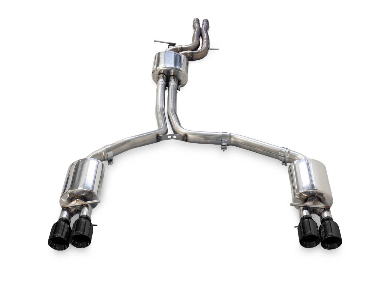 AWE Exhaust for Audi A7 Quattro 3.0 Hatchback (2015-2018) Touring Catback with Quad Outlet Silver or Black Tips - Image 2