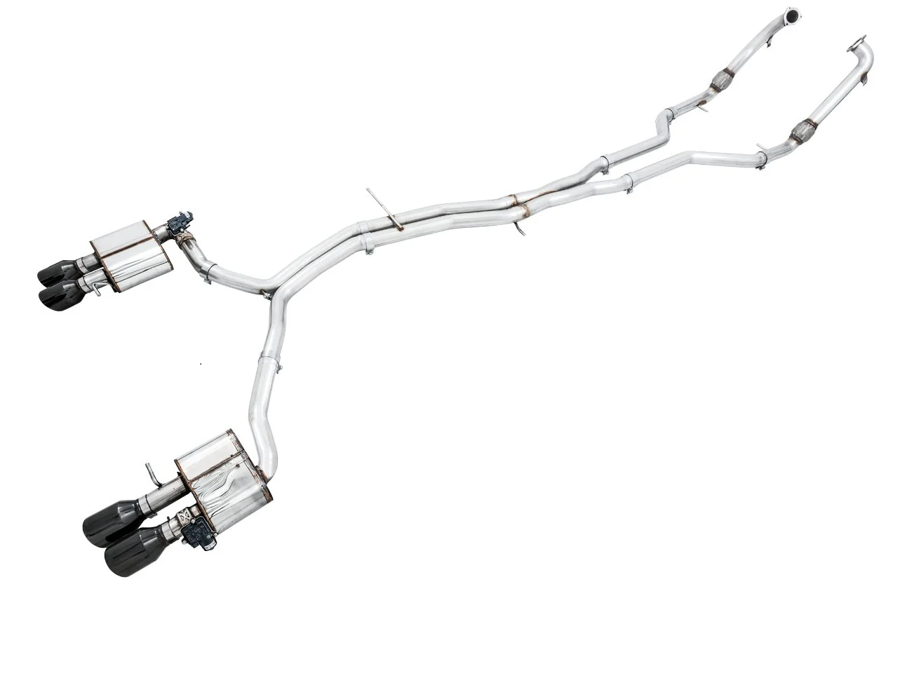 AWE Exhaust for Audi S4 Sedan 3.0T Quattro AWD (2018–2025) Track / Touring / SwitchPath with Silver or Black Tips - Image 6