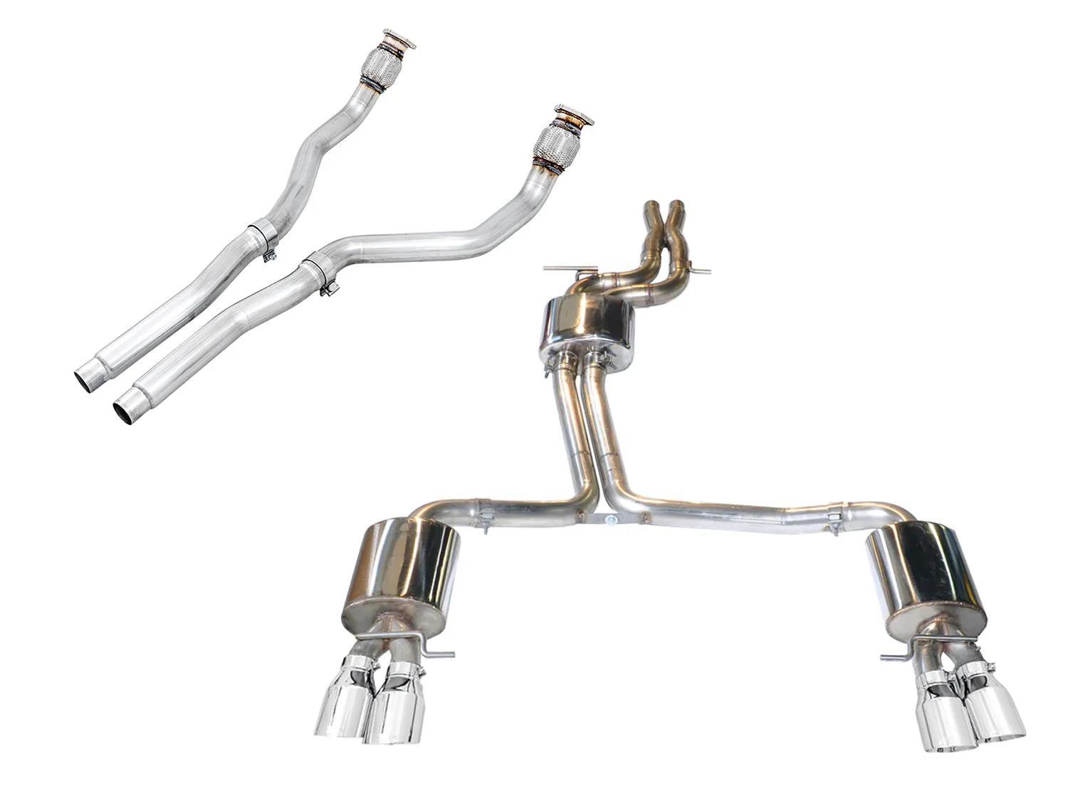 AWE Exhaust for Audi S5 Cabriolet 3.0 (2010-2013) Resonated or Non-Resonated Downpipes Touring Catback with Black or Silver Tips