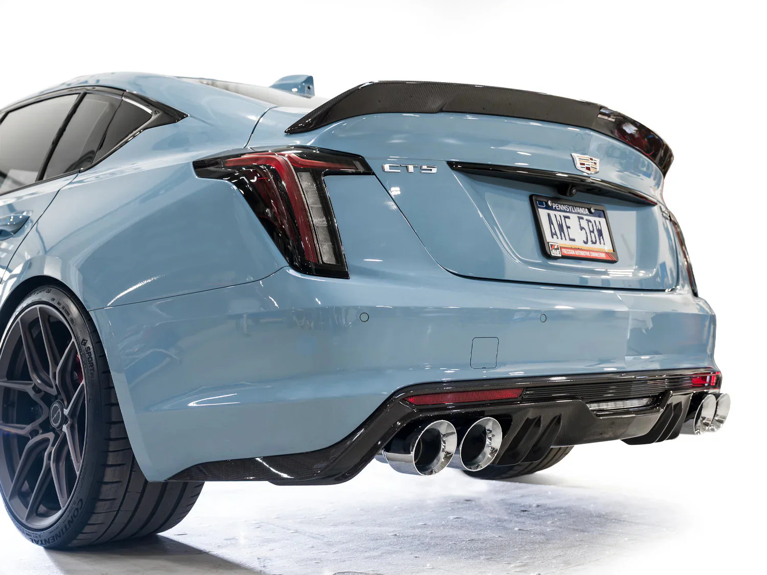 AWE Exhaust for Cadillac CT5-V Blackwing 6.2 Sedan (2022-2026) SwitchPath Catback with 4.5” Silver or Black Slash-Cut Tips - Image 25