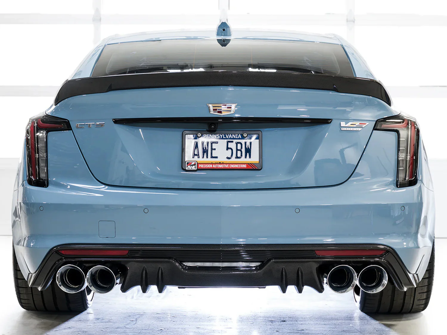 AWE Exhaust for Cadillac CT5-V Blackwing 6.2 Sedan (2022-2026) SwitchPath Catback with 4.5” Silver or Black Slash-Cut Tips - Image 31