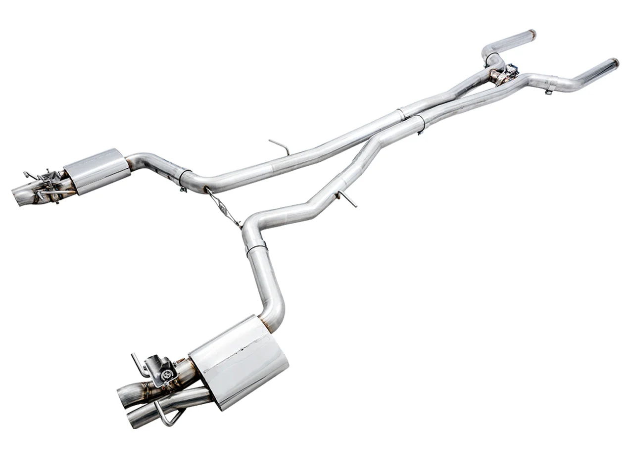 AWE Exhaust for Mercedes C63 AMG / C63 AMG S Base 4.0 Sedan (2019-2021) SwitchPath or Track Catback - Stainless Steel - Image 3