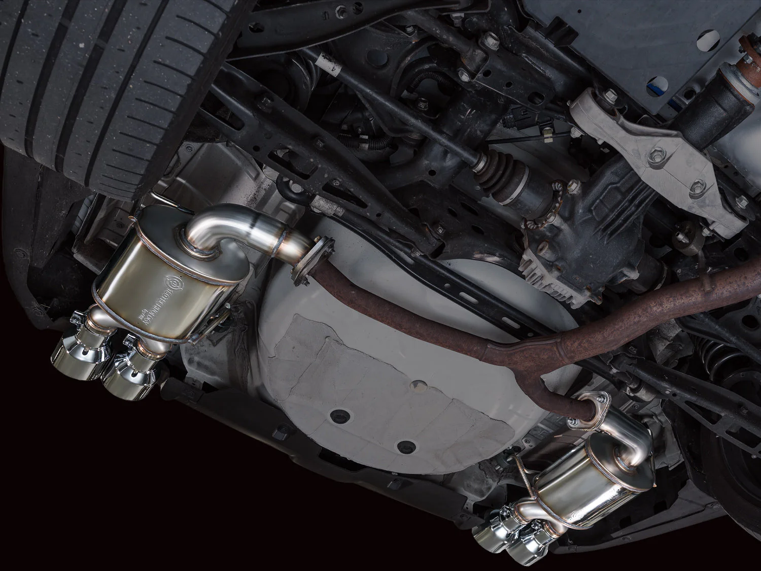 AWE Exhaust for Subaru WRX 2.4 Sedan (2022-2026) Track or Touring Axleback with Black or Silver Tips - Image 11