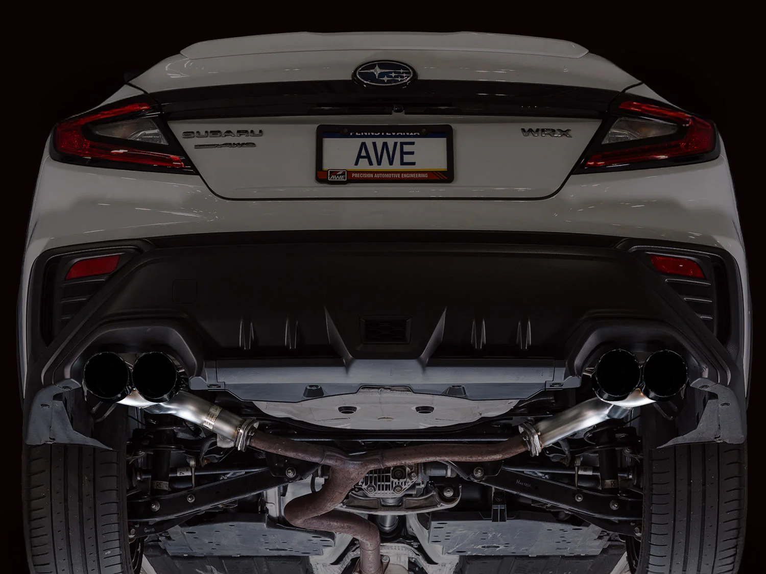 AWE Exhaust for Subaru WRX 2.4 Sedan (2022-2026) Track or Touring Axleback with Black or Silver Tips - Image 16