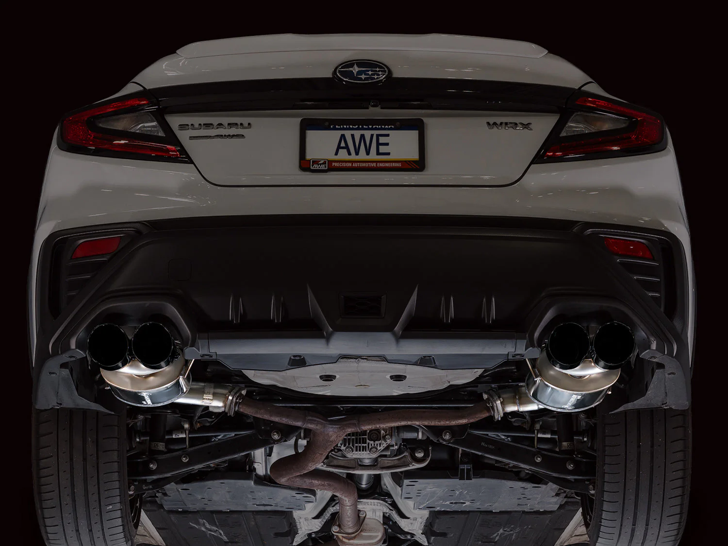 AWE Exhaust for Subaru WRX 2.4 Sedan (2022-2026) Track or Touring Axleback with Black or Silver Tips - Image 6