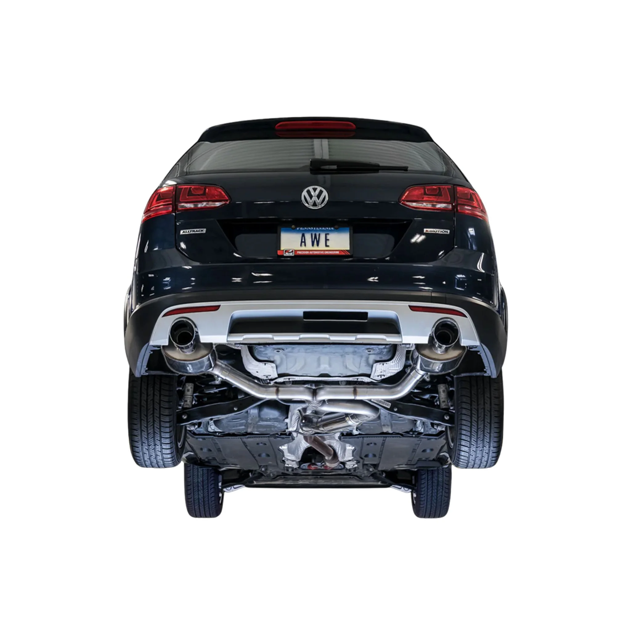 AWE Exhaust for VW Golf 1.8 Wagon (2017-2019) Track or Touring Catback with Silver or Black Tips - Image 5