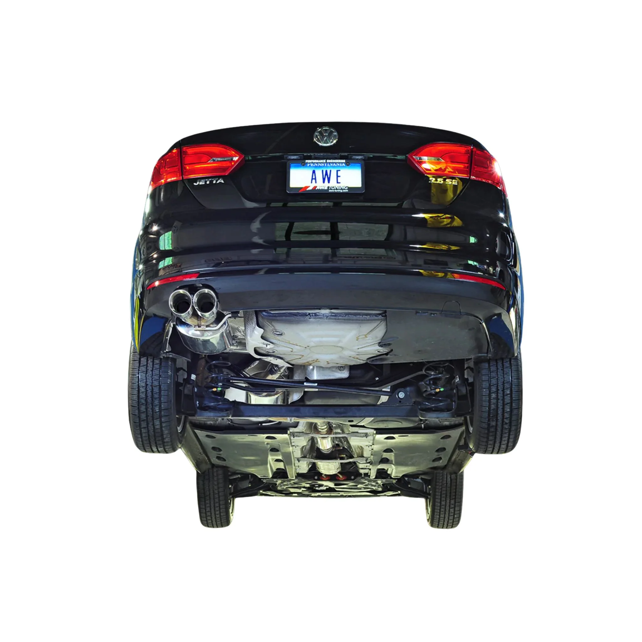 AWE Exhaust for VW Jetta MK6 2.5 Sedan (2011-2013) Track or Touring Catback with Silver or Black Tips - Image 5