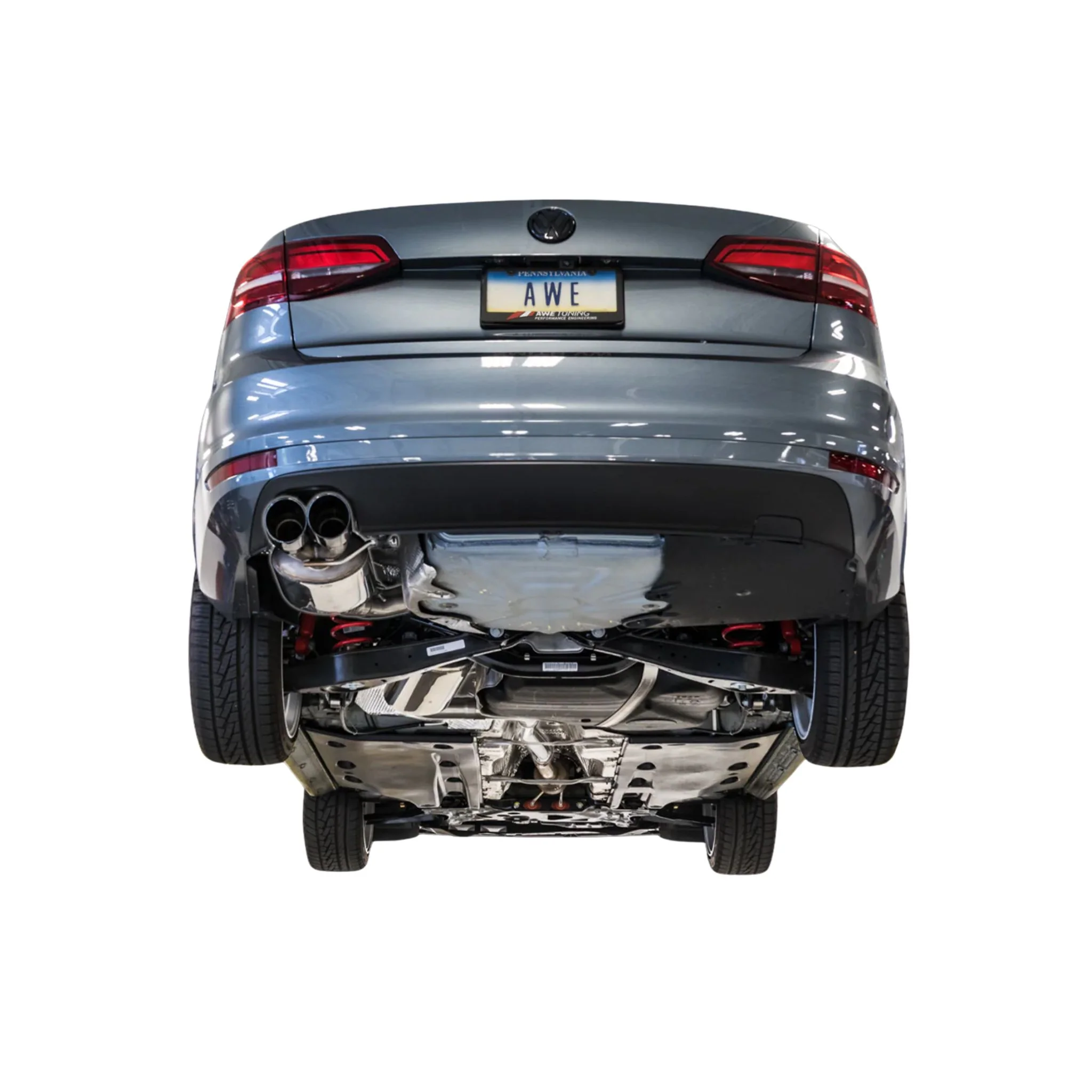AWE Exhaust for VW Jetta MK6 1.4 Sedan (2016-2018) Track or Touring Catback with Silver or Black Tips - Image 6