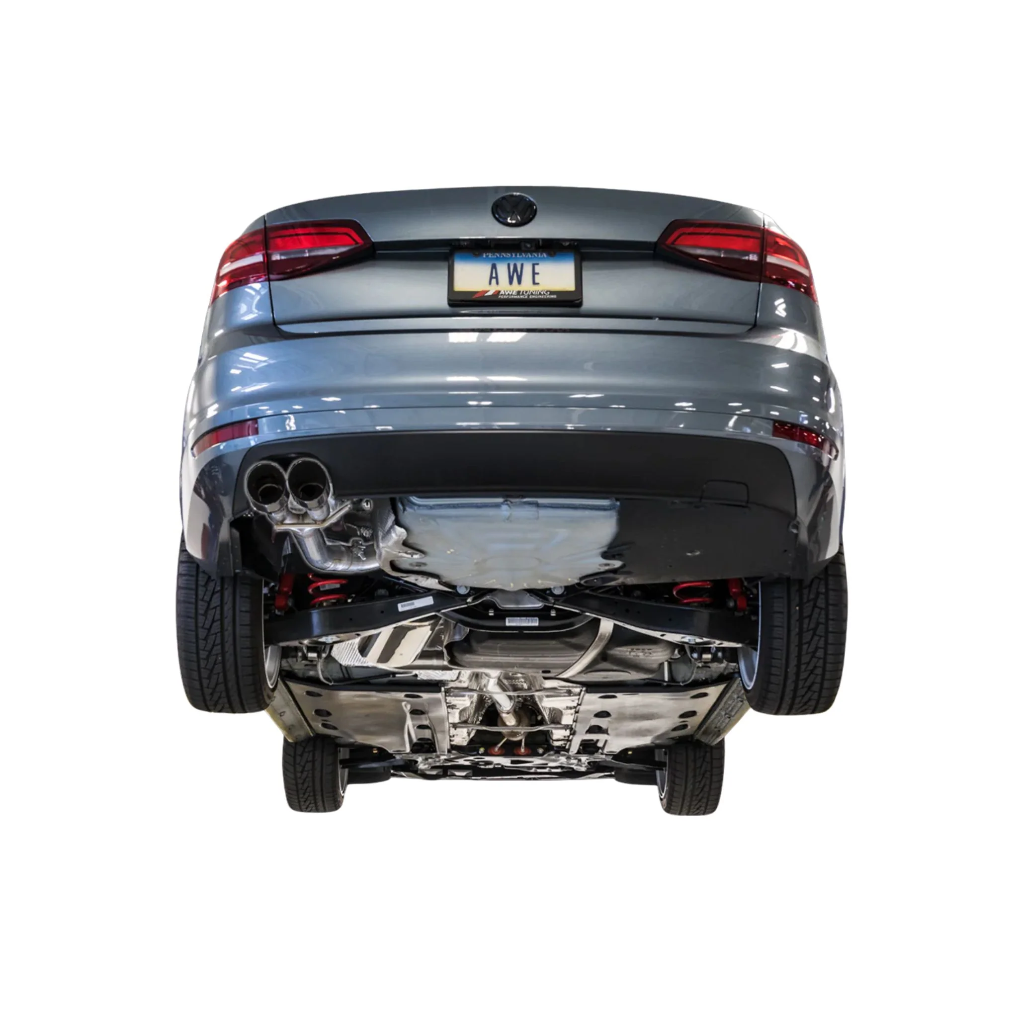 AWE Exhaust for VW Jetta MK6 1.4 Sedan (2016-2018) Track or Touring Catback with Silver or Black Tips - Image 7