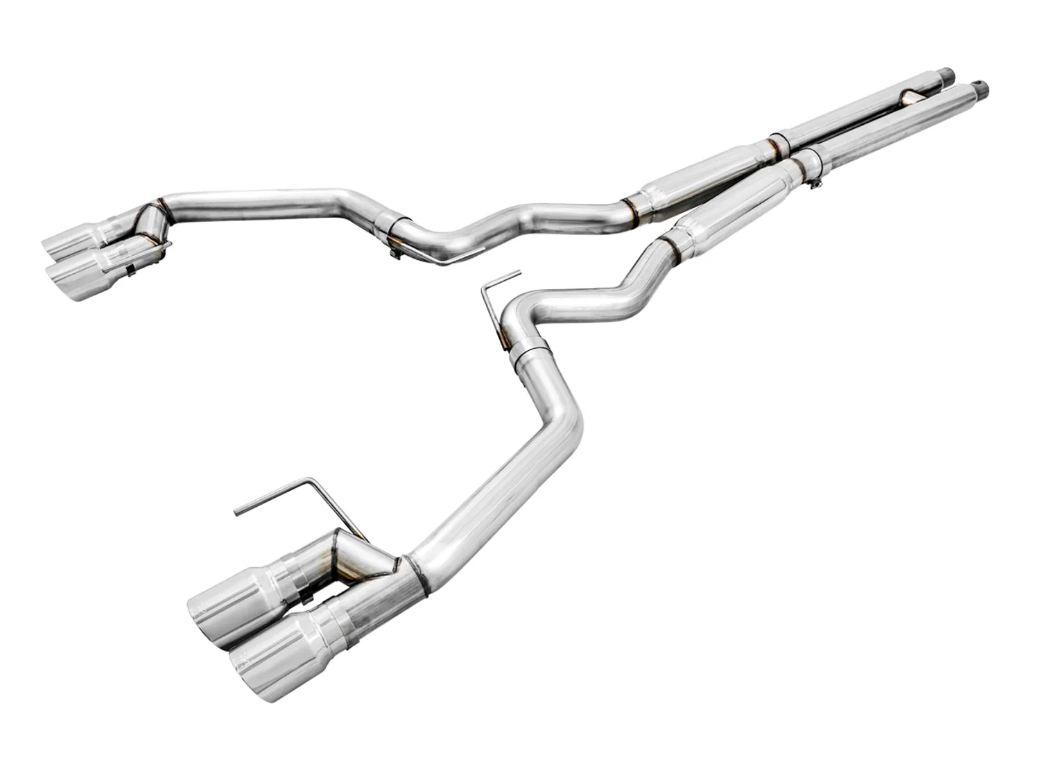 AWE Exhaust for Ford Mustang GT (18-23) Bullitt (19-20) Track / Touring / SwitchPath Catback with 4” Black or Silver Tips