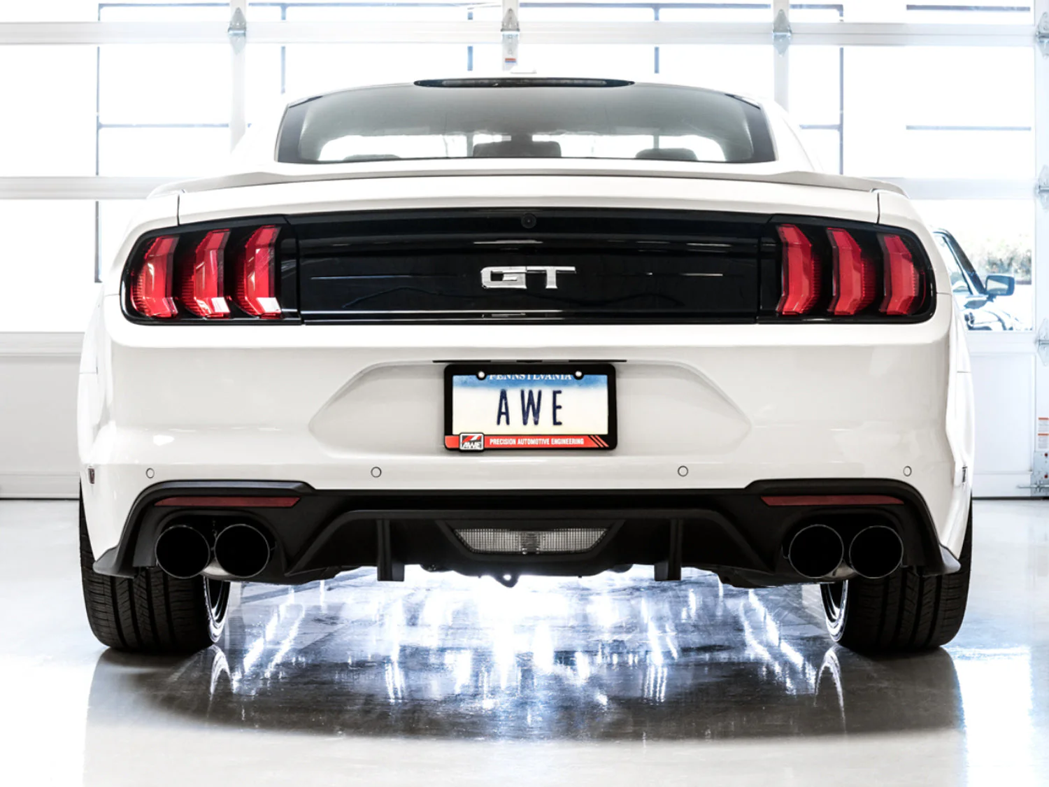 AWE Exhaust for Ford Mustang GT (18-23) Bullitt (19-20) Track / Touring / SwitchPath Catback with 4” Black or Silver Tips - Image 5