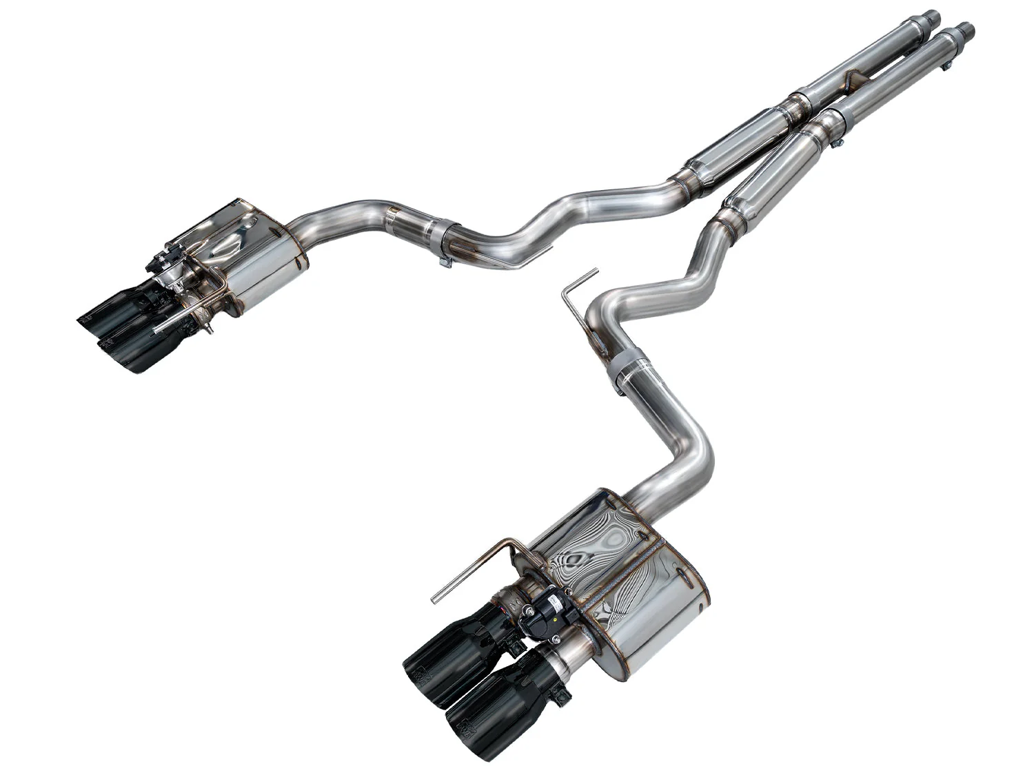 AWE Exhaust for Ford Mustang GT (18-23) Bullitt (19-20) Track / Touring / SwitchPath Catback with 4” Black or Silver Tips - Image 7