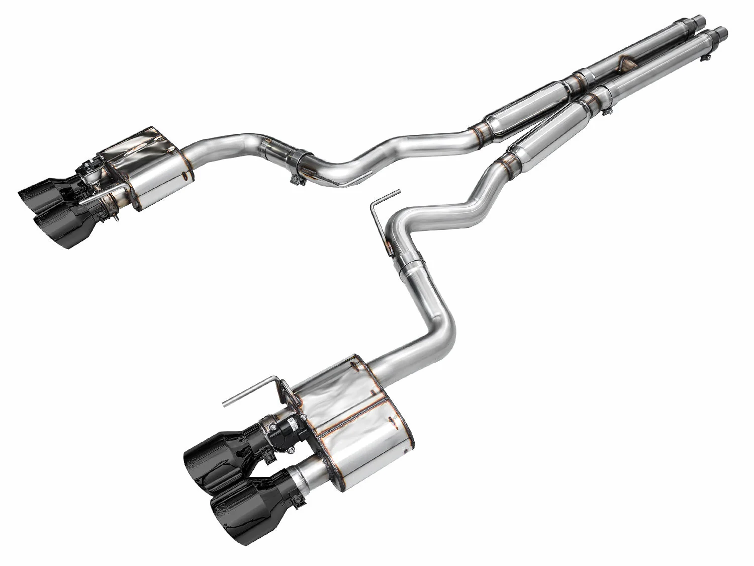 AWE Exhaust for Ford Mustang Mach 1 5.0 Coupe (2021-2023) SwitchPath Catback with Quad Black or Silver Tips - Image 2
