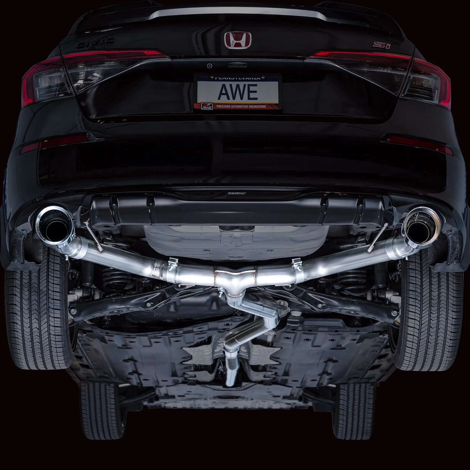 AWE Exhaust Honda Civic Si 1.5T (22-25) Acura Integra A-Spec (23-25) Catback w/ Dual 4.5" Tips - Track or Touring - Image 5