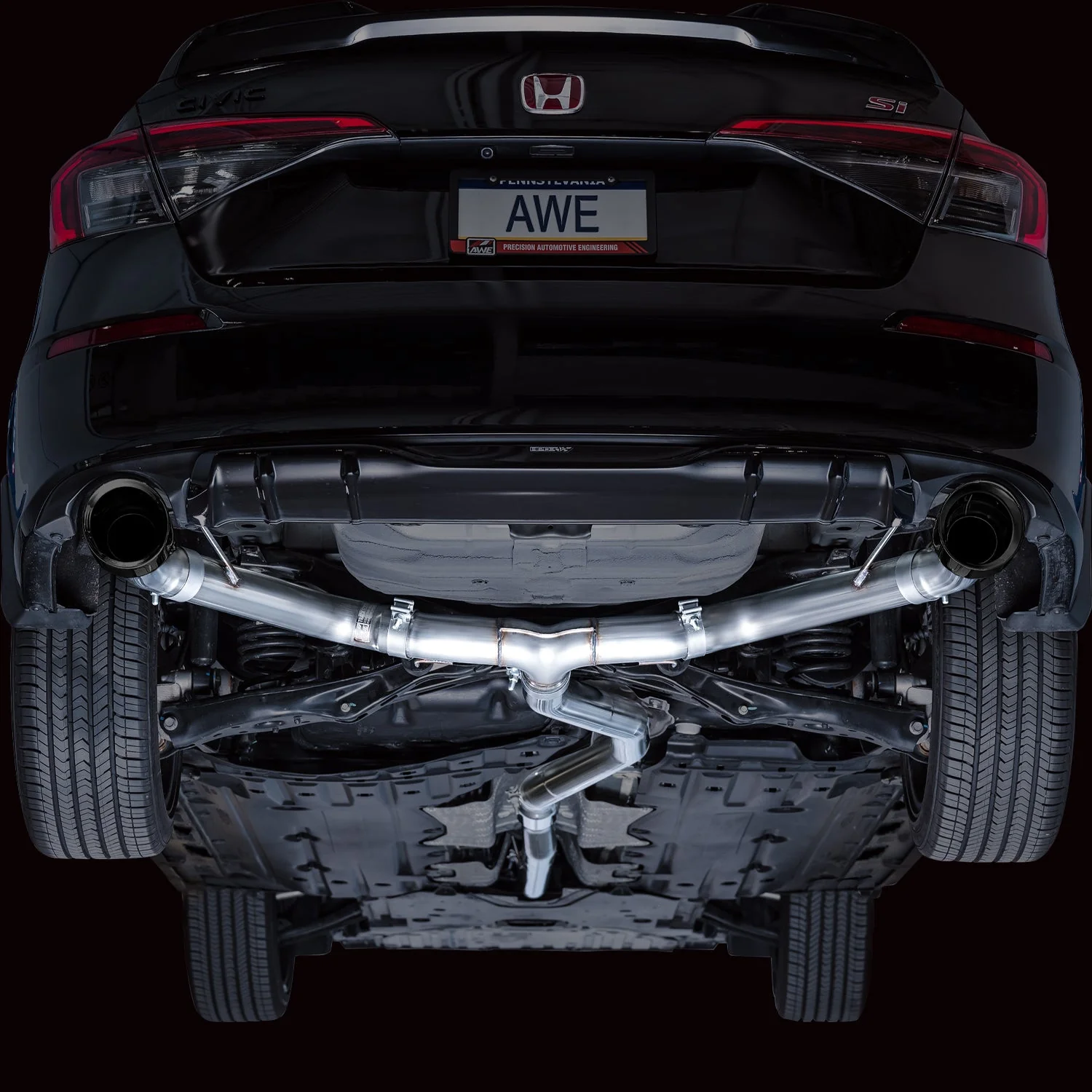 AWE Exhaust Honda Civic Si 1.5T (22-25) Acura Integra A-Spec (23-25) Catback w/ Dual 4.5" Tips - Track or Touring - Image 6
