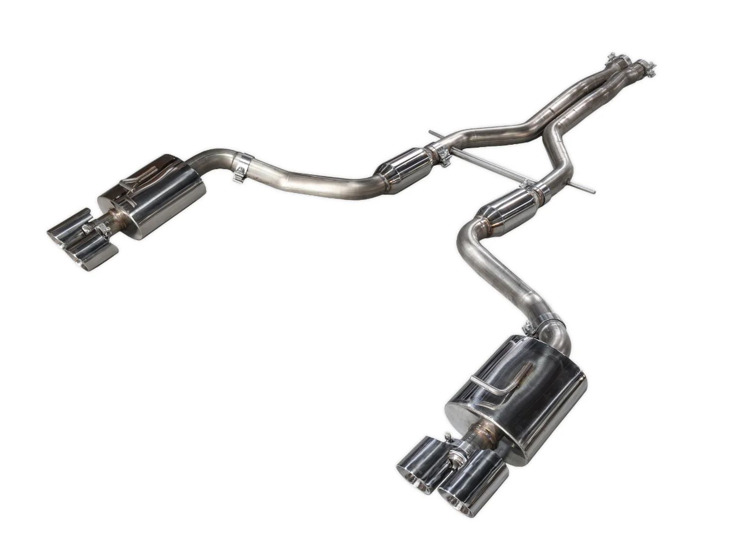 AWE Exhaust for Porsche Panamera 4S / S 4.8 Hatchback (2010-2013) Touring Catback with Silver Tips