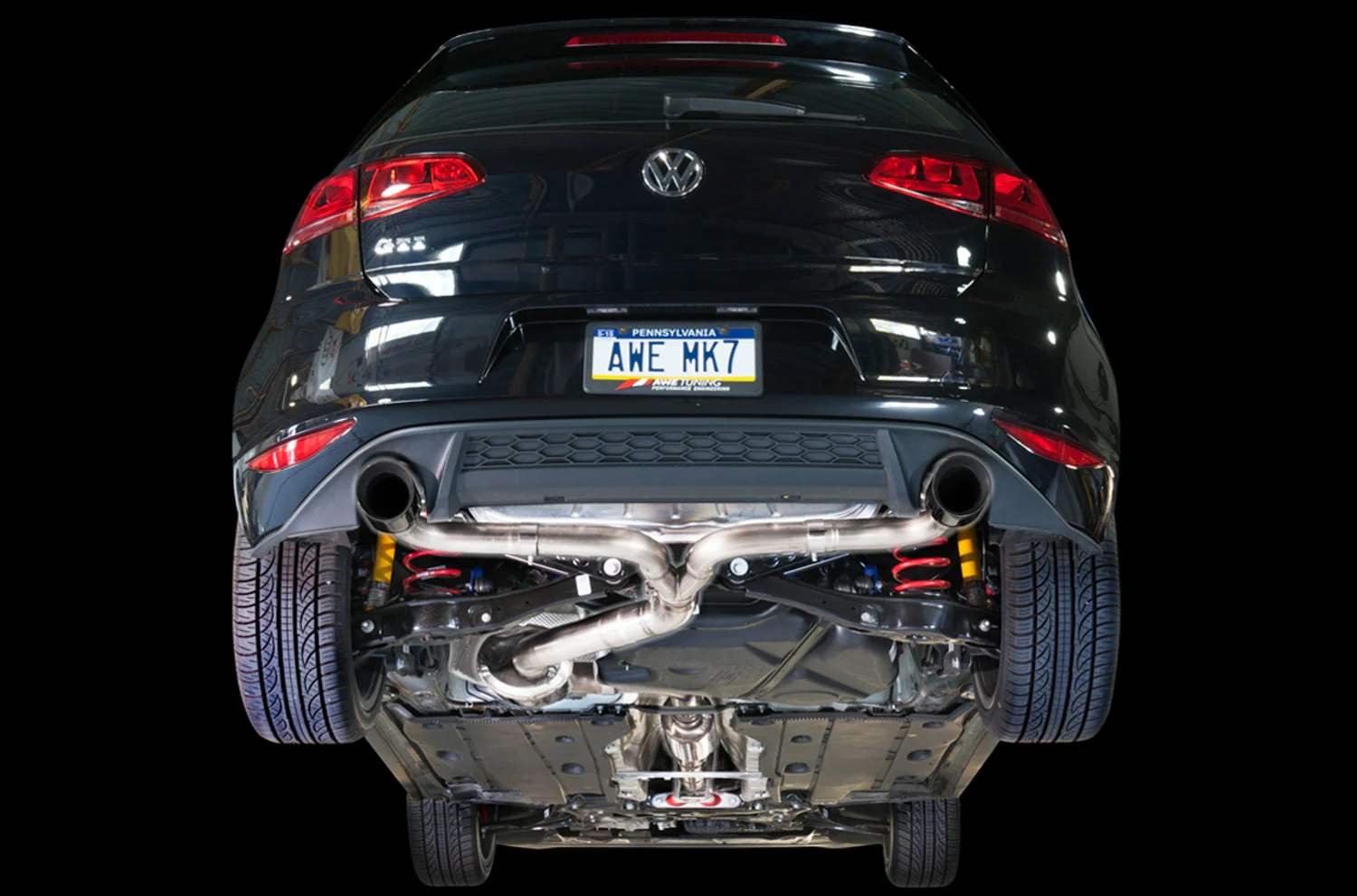 AWE Exhaust VW GTI MK7 (15-17) GTI MK7.5 (18-21) GTI MK8 (22-23) Touring or Track Catback w/ 102mm Silver or Black Tips - Image 5