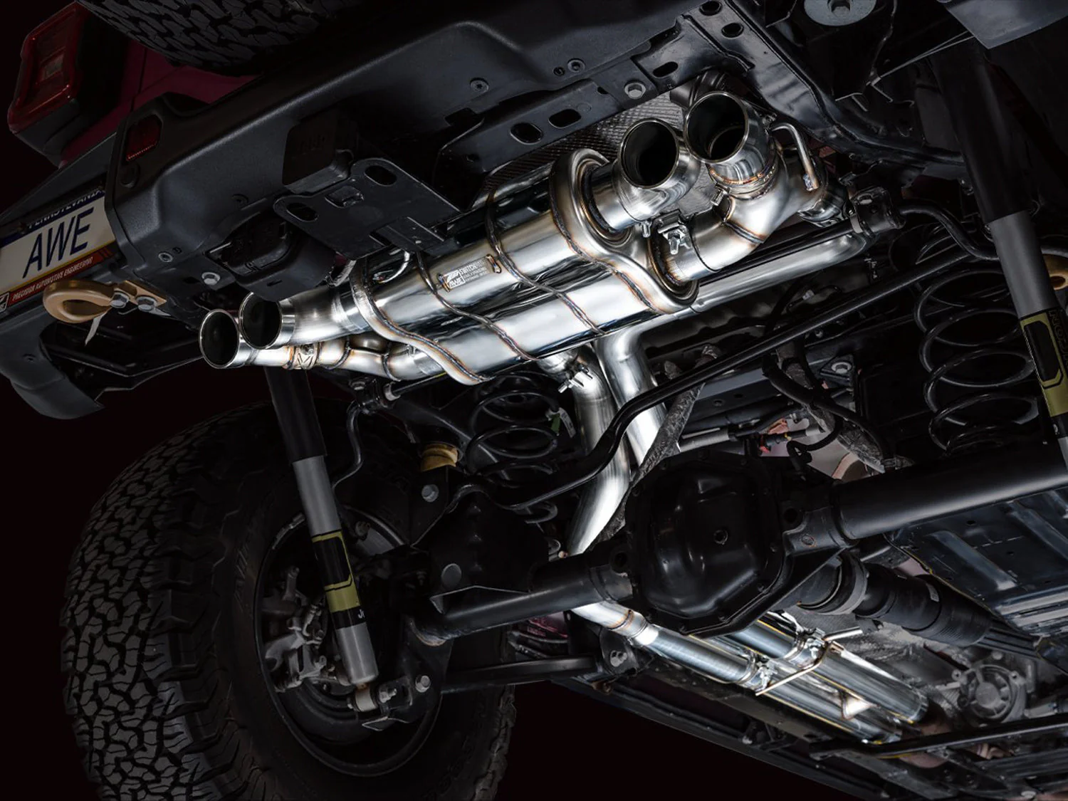 AWE SwitchPath Exhaust Jeep Wrangler Unlimited Rubicon 392 (21-24) Catback 3" w/ Quad BashGuards - Image 5
