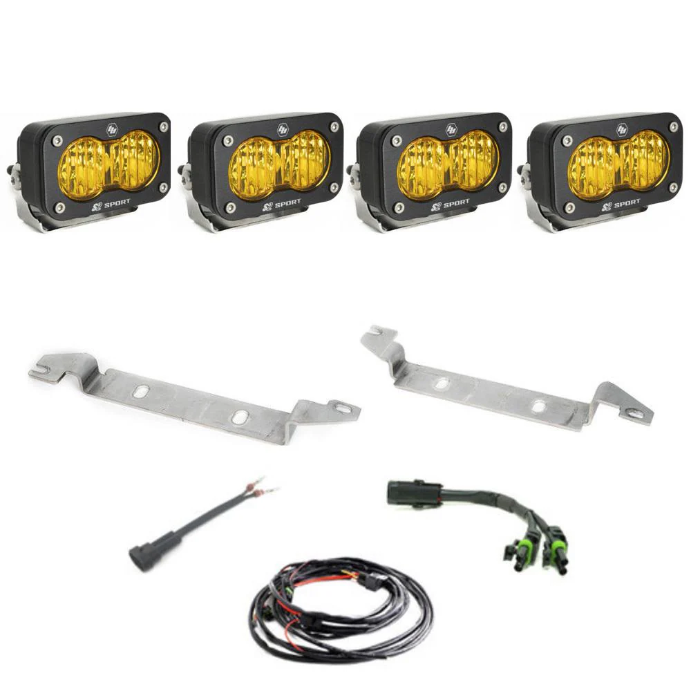 Baja Designs OEM Fog Light Replacement Kit for Toyota Sequoia (2022-2026) S2 Sport with Amber Lens 448185