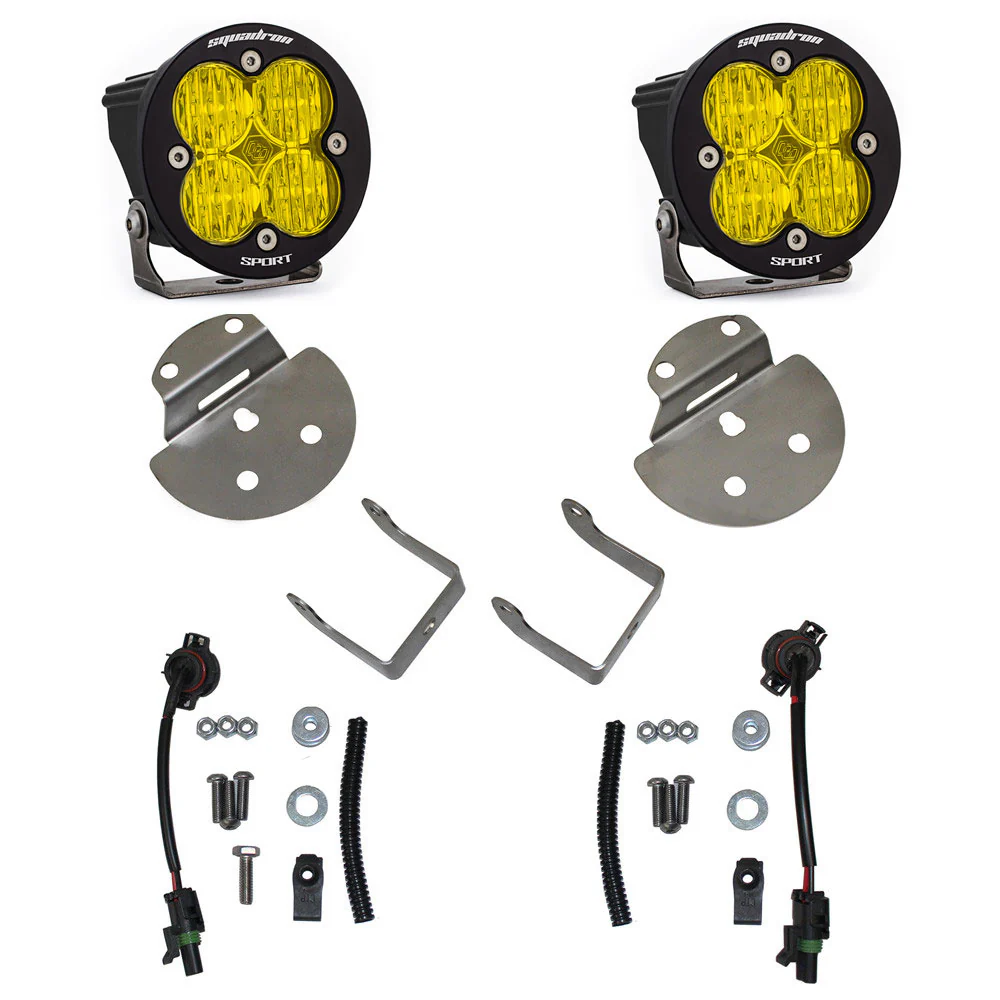Baja Designs Pocket Fog Light Kit for Chevy Silverado & GMC Sierra 2500HD/3500HD (2015-2019) Squadron SAE / Sport - Amber or Clear Lens - Image 4